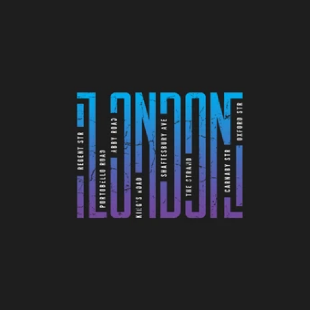 London tshirt Print 