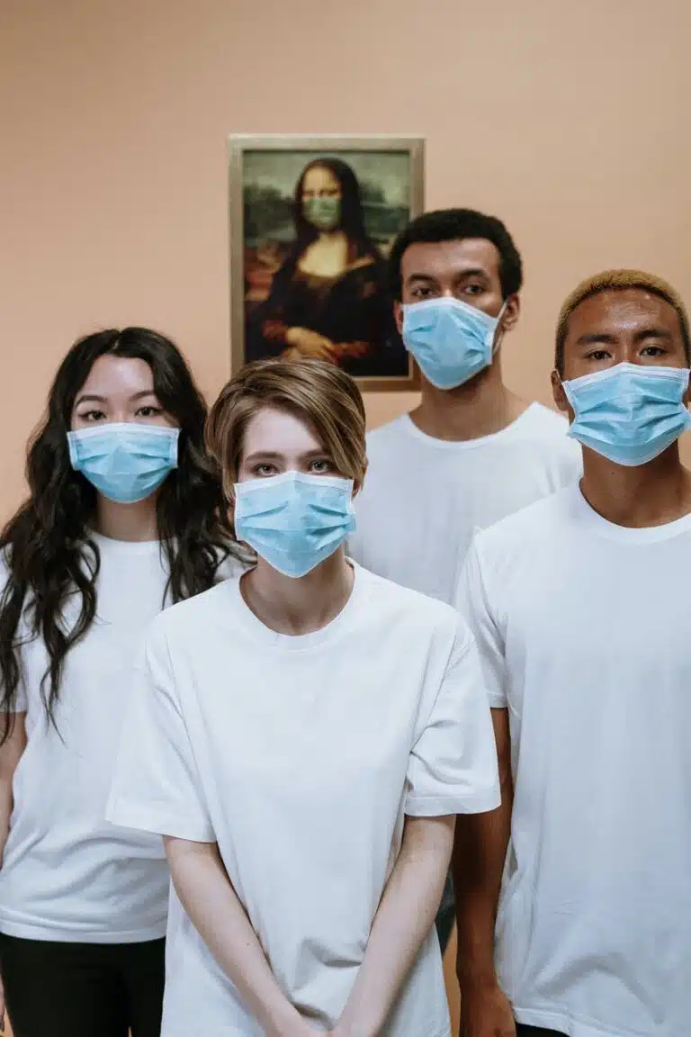 people wearing face mask for protection